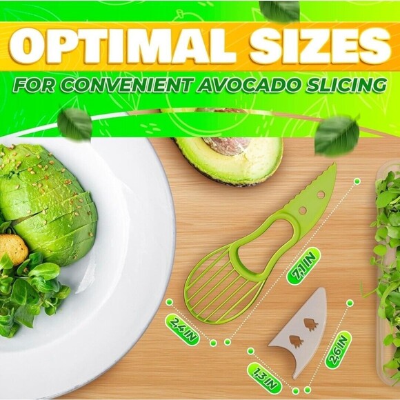 3 Pack - 3 In 1 Avocado Slicer, Avocado Scooper, Avocado Cutter - Picture 3 of 10